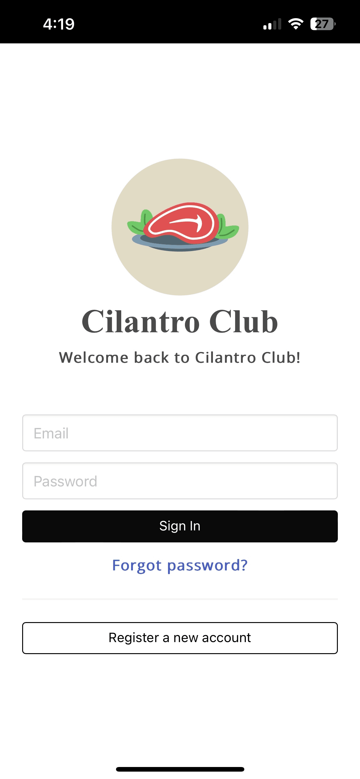 Cilantro Club website screenshot